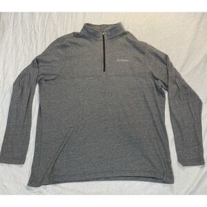 Columbia Mens XXL 1/4 Zip Pullover Gray Performance Outdoor Sweatshirt